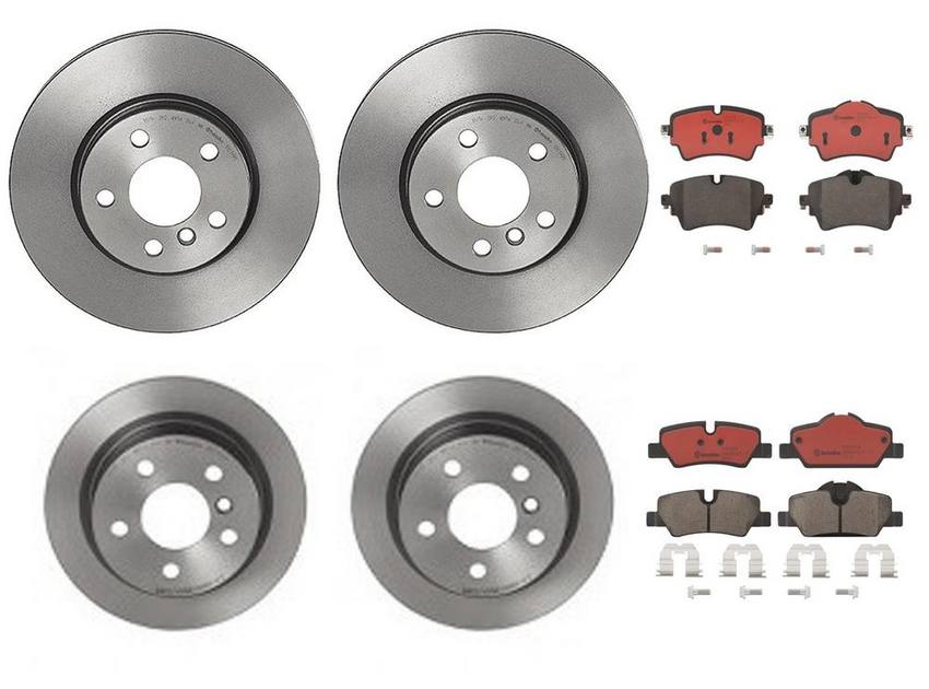 Brembo Brake Pads and Rotors Kit Front and Rear (294mm/259mm